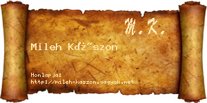 Mileh Kászon névjegykártya